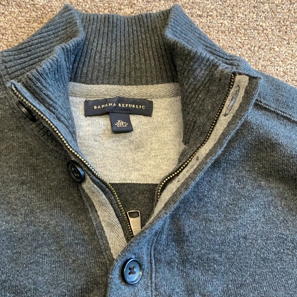 BANANA REPUBLIC DARK GRAY SWEATER (XL) - Picture 3 of 7